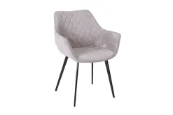 Karmstoler|Spisestoler & Kjøkkenstoler-Stol NAOMI 61x605xH47 / 84cm grå Svart,Grey