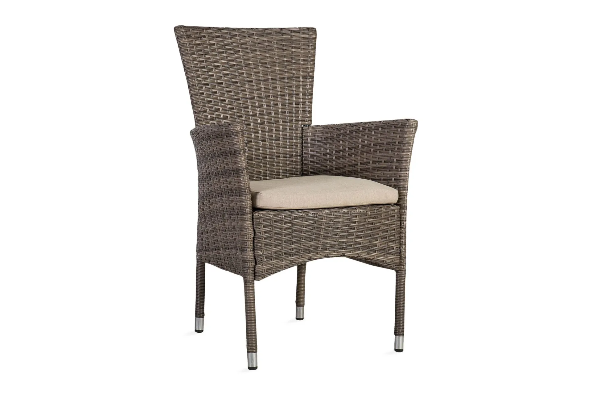 Balkongstoler|Balkongmøbler-Stol PALOMA med pute 57x59xH90cm brungrå Brun,Grey