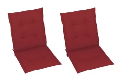 Be Basic Stolsdynor för trädgården 4 st grå 100x50x3 cm Wine red 100x50x3 cm