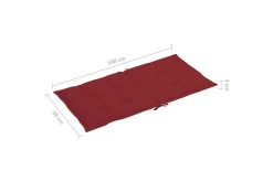Be Basic Stolsdynor för trädgården 4 st grå 100x50x3 cm Wine red 100x50x3 cm