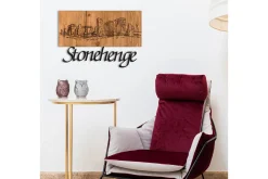 Skilt-Stonehenge Veggdekor Svart/Valnøtt