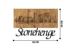 Skilt-Stonehenge Veggdekor Svart/Valnøtt
