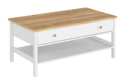 Storys Sofabord 110 cm med Oppbevaringsskuff + Hylle