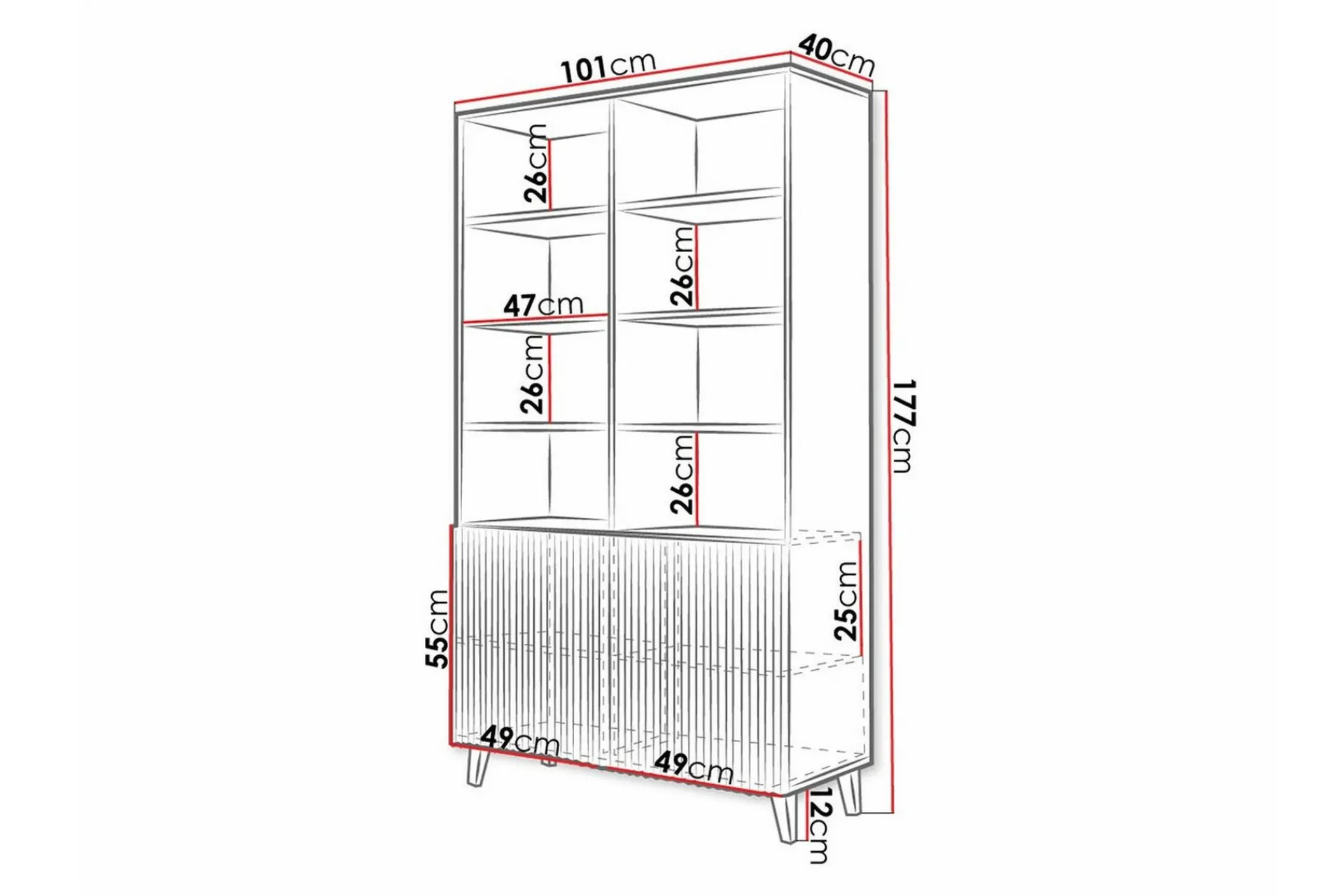 Scandinavian Choice Strontian Bokhylla 101x40 cm White