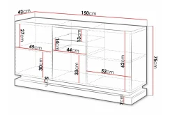 Scandinavian Choice Oppbevaringsskap|Skap-Strontian Highboard White Hvit
