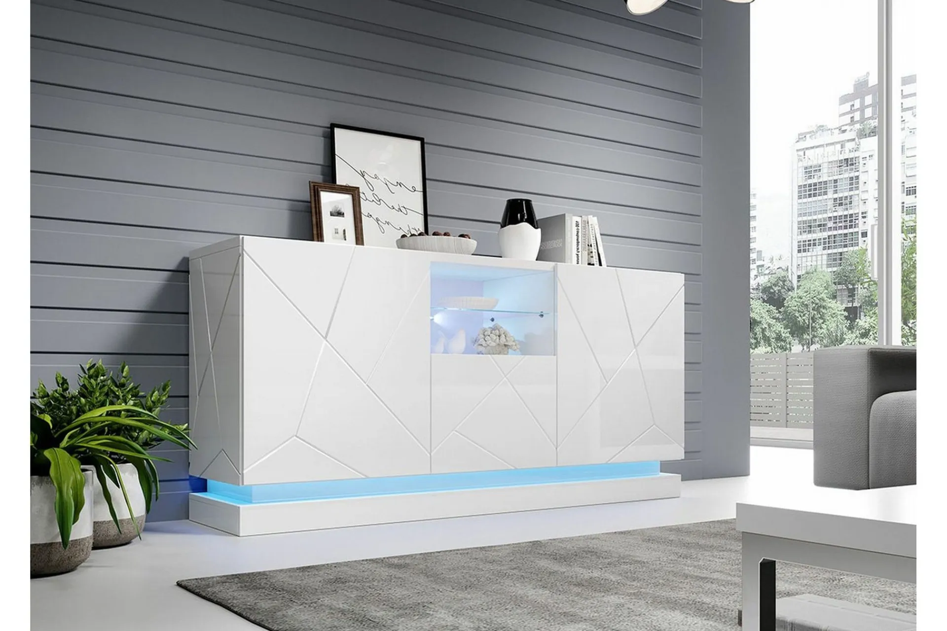 Scandinavian Choice Oppbevaringsskap|Skap-Strontian Highboard White Hvit