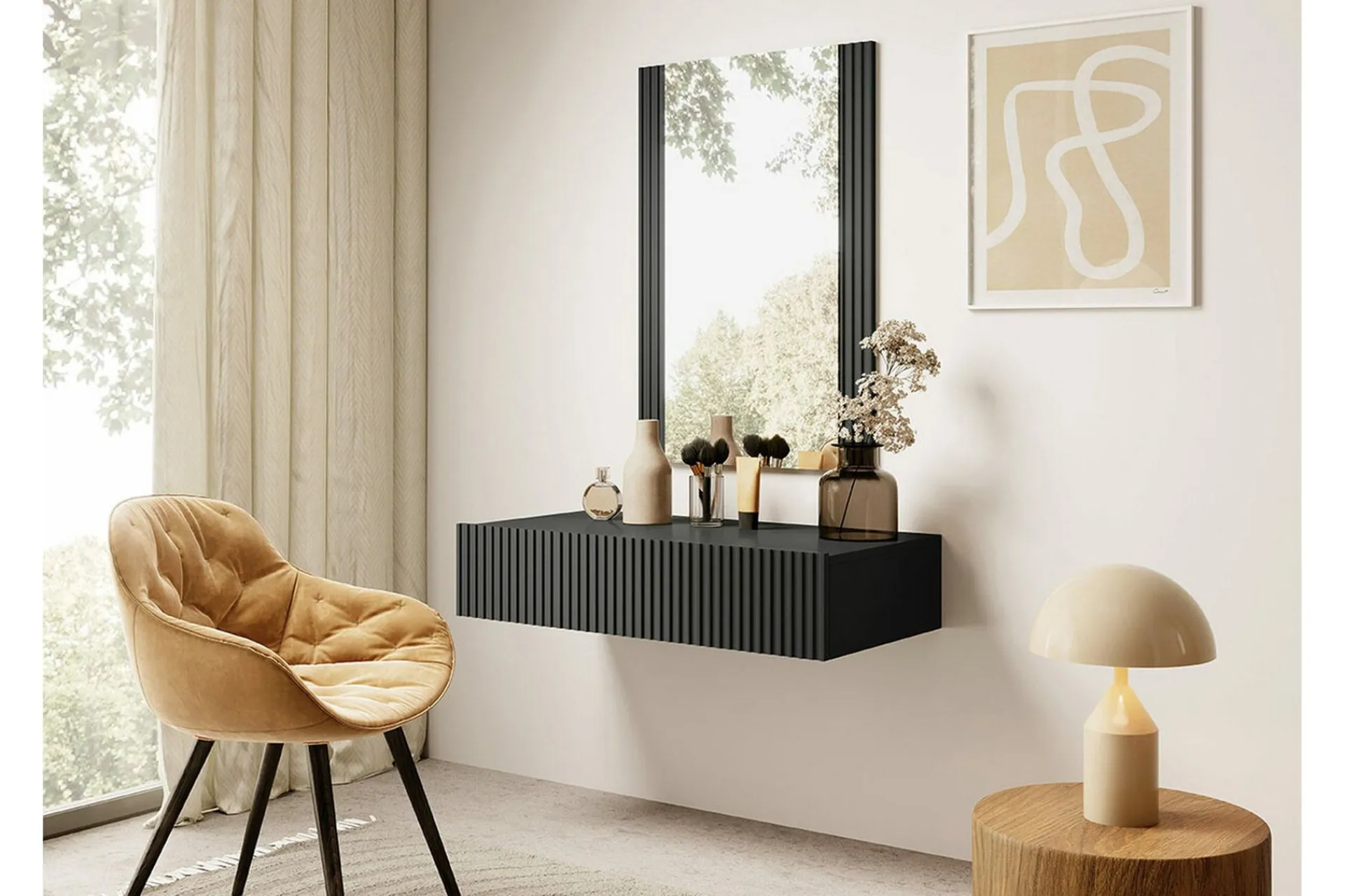 Scandinavian Choice Strontian Sminkbord 80x42 cm Anthracite