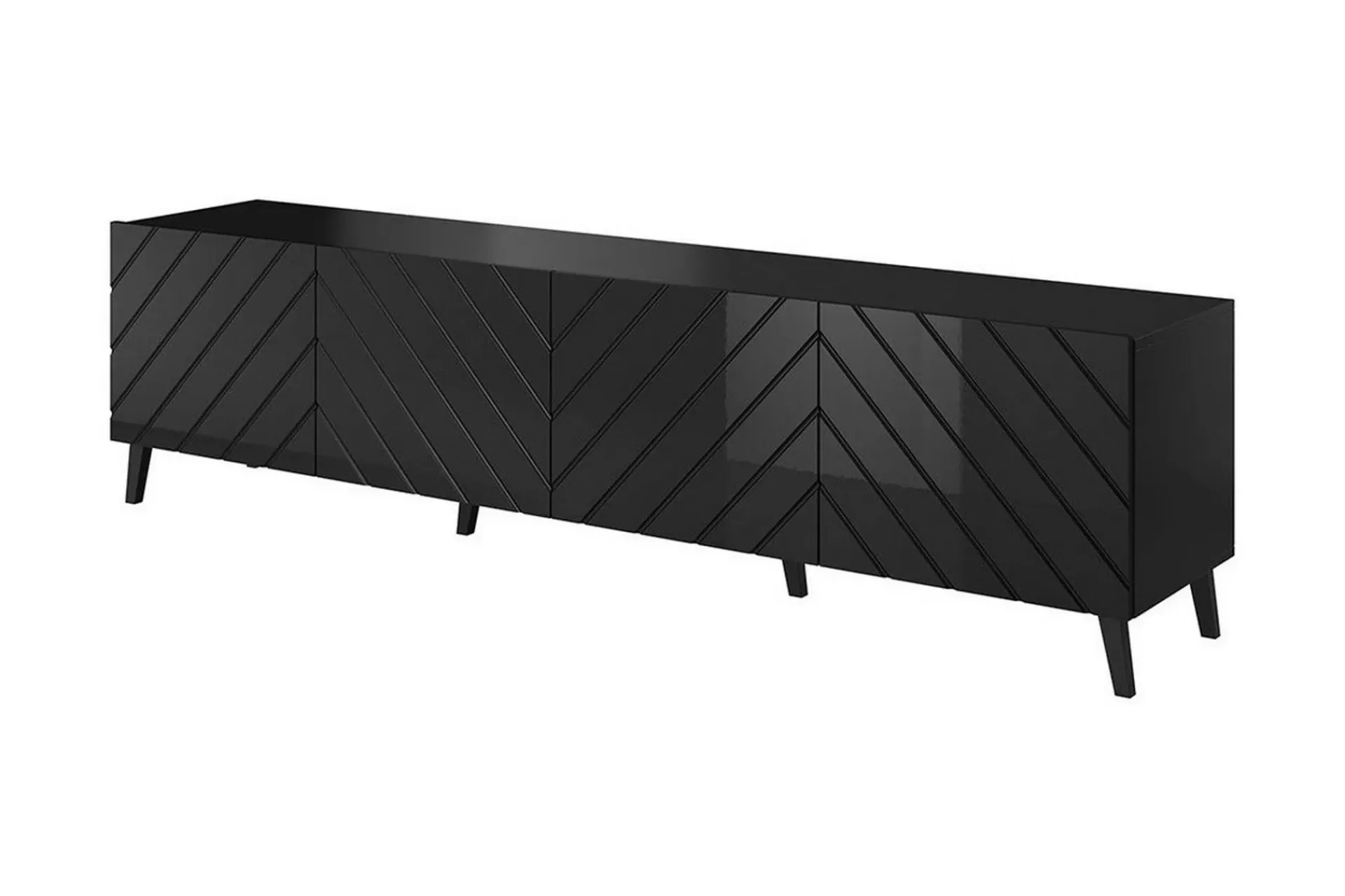 Scandinavian Choice Tv-Benk & Mediabenk-Strontian Tv-skåp 200 cm Black Svart
