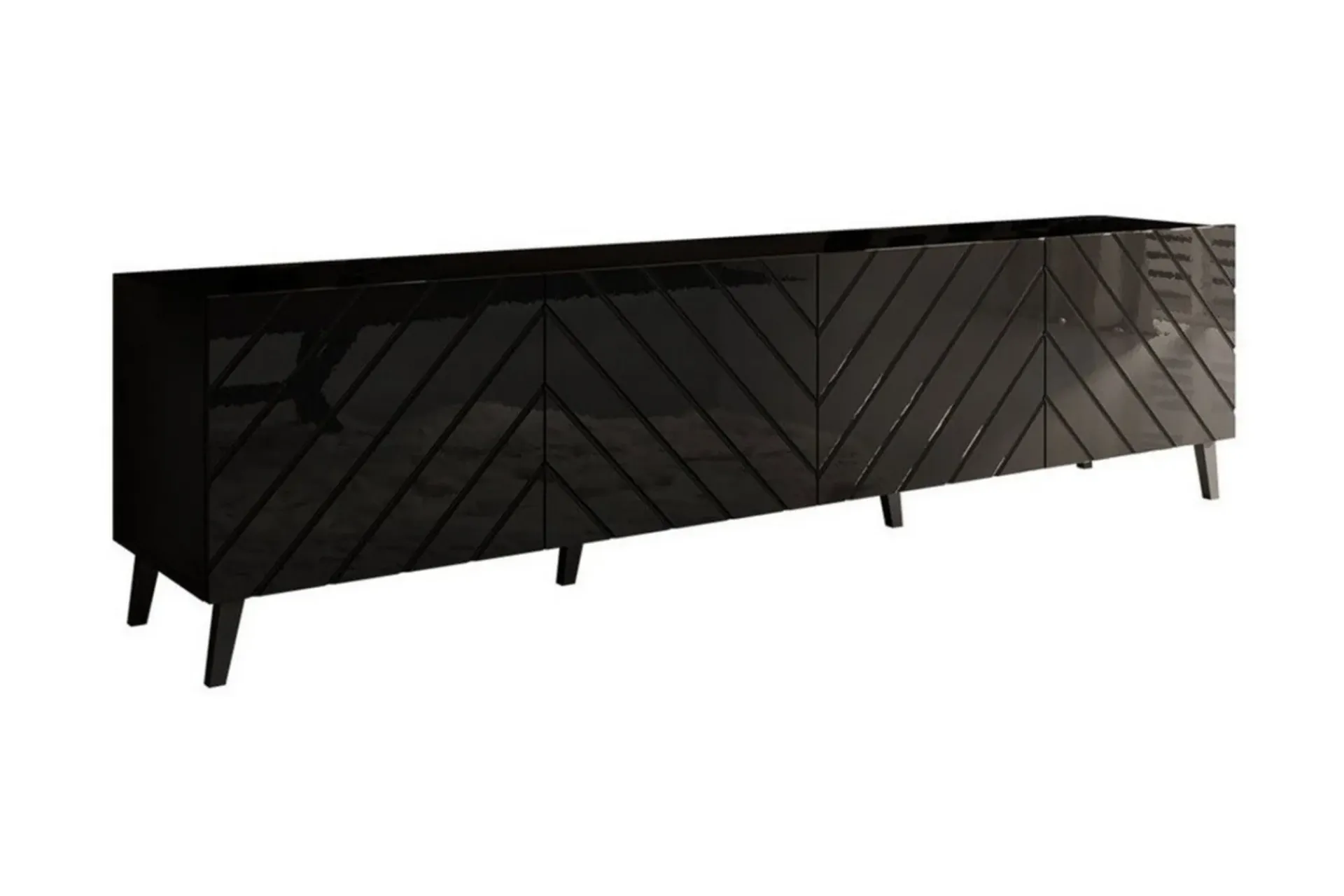 Scandinavian Choice Tv-Benk & Mediabenk-Strontian Tv-skåp 200 cm Black Svart