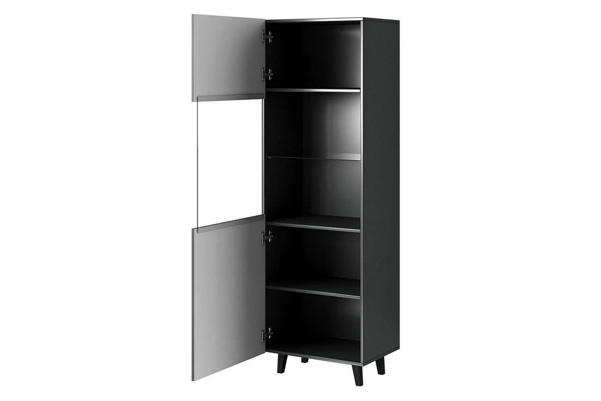 Scandinavian Choice Strontian Vitrinskåp 183 cm Anthracite/Black