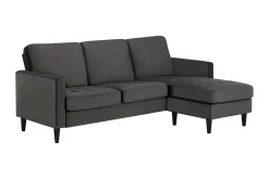 CosmoLiving Sofa Med Sjeselong-Strummer Divansovesofa Grå Grey