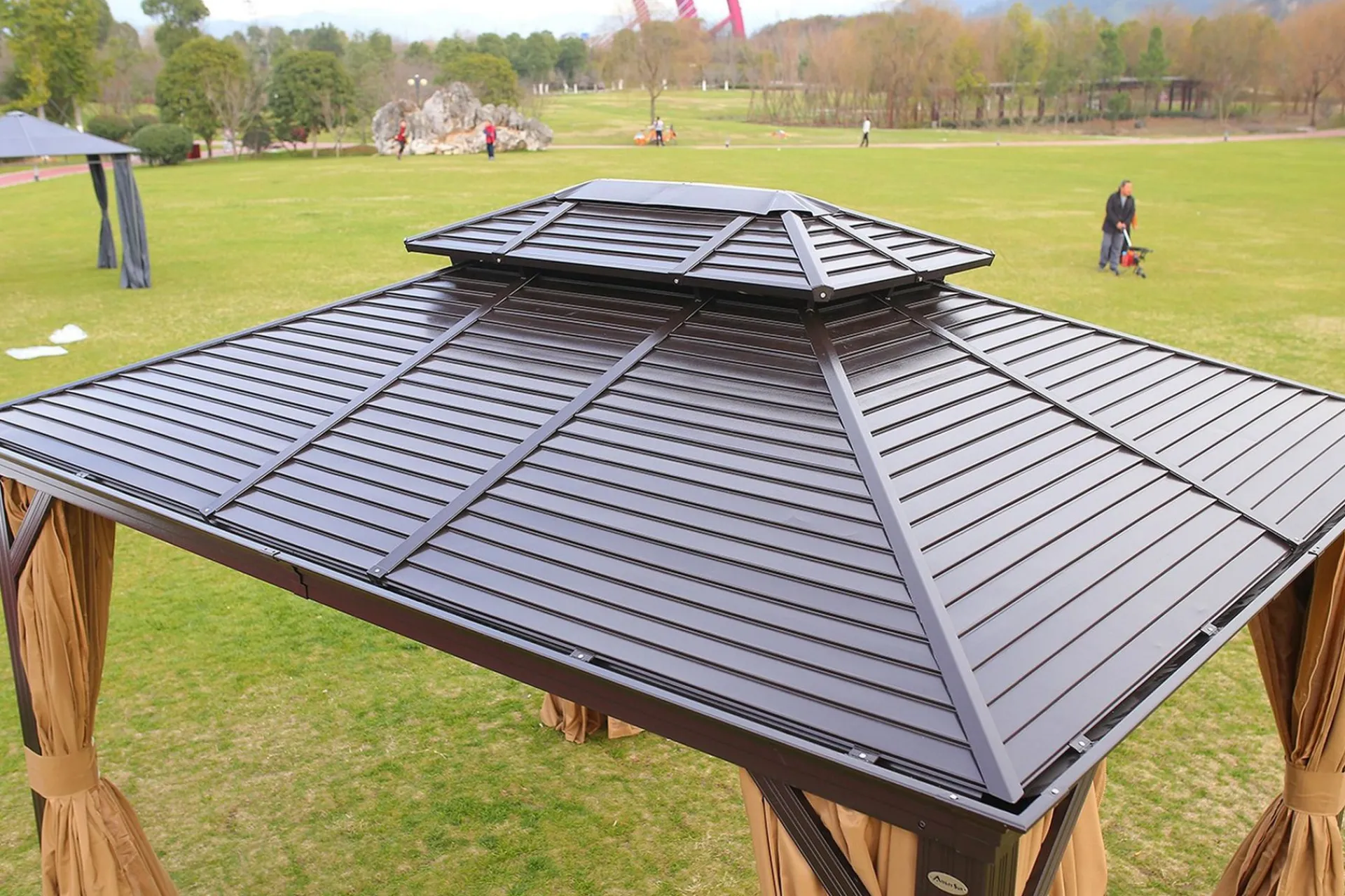 Paviljonger-Sunsetia Paviljong 300x400x270 cm Brun,Beige