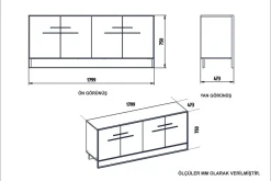 Sideboard & Skjenker-Susia Sidebord 180 cm Svart,Gull
