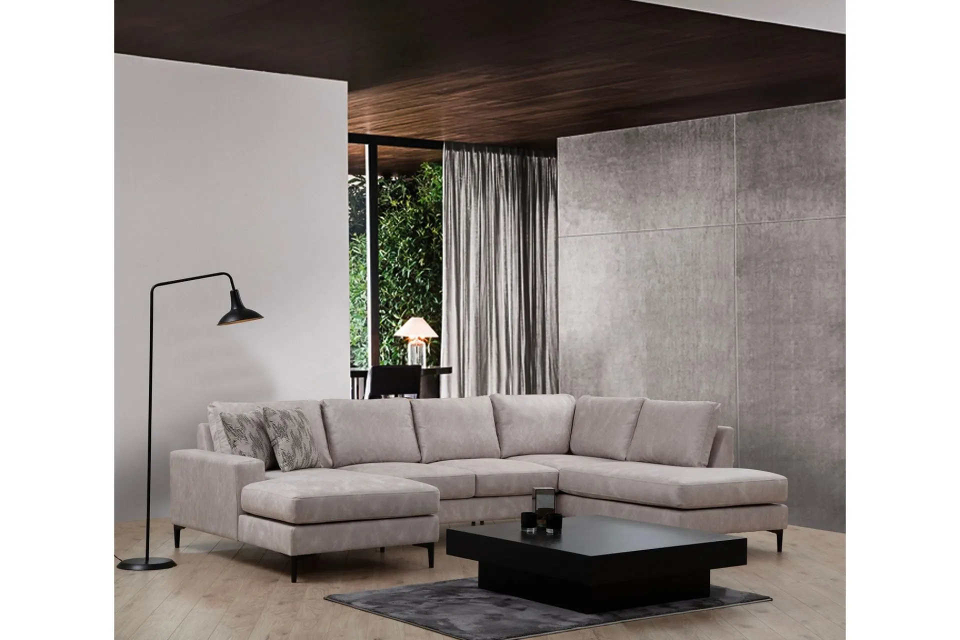 Svanabyn Sofa m. Divan og Sjeselong 4-seter