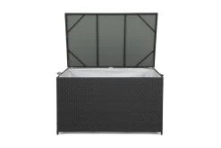Comfort Garden Sydney vanntett puteboks Large for utendørs bruk – Oppbevaringsboks i kunstrotting (B140xD80xH90 cm)