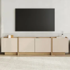 Mediestativ & Veggfeste-Sylvenn TV-benk 180 cm Sapphire Oak