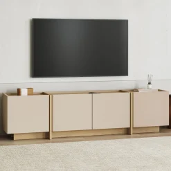 Mediestativ & Veggfeste-Sylvenn TV-benk 180 cm Sapphire Oak