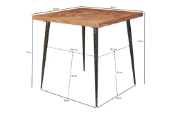 Wohnling Spisebord & Kjøkkenbord-Synia Spisebord 80 cm Tre/Natur