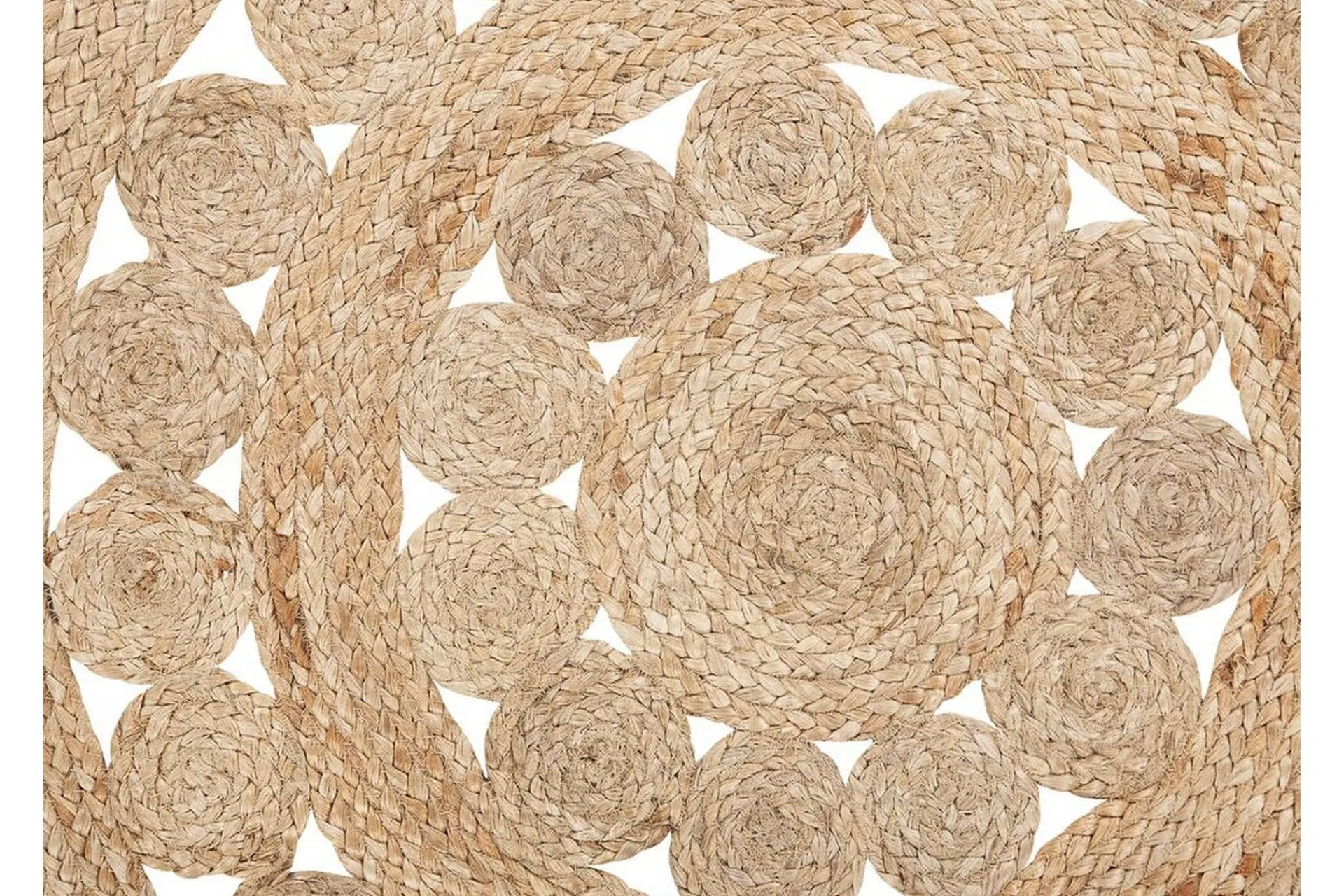 Moderne Tepper-Szypowski Matte Flatvevd Rund 120 cm Beige