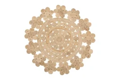 Moderne Tepper-Szypowski Matte Flatvevd Rund 120 cm Beige