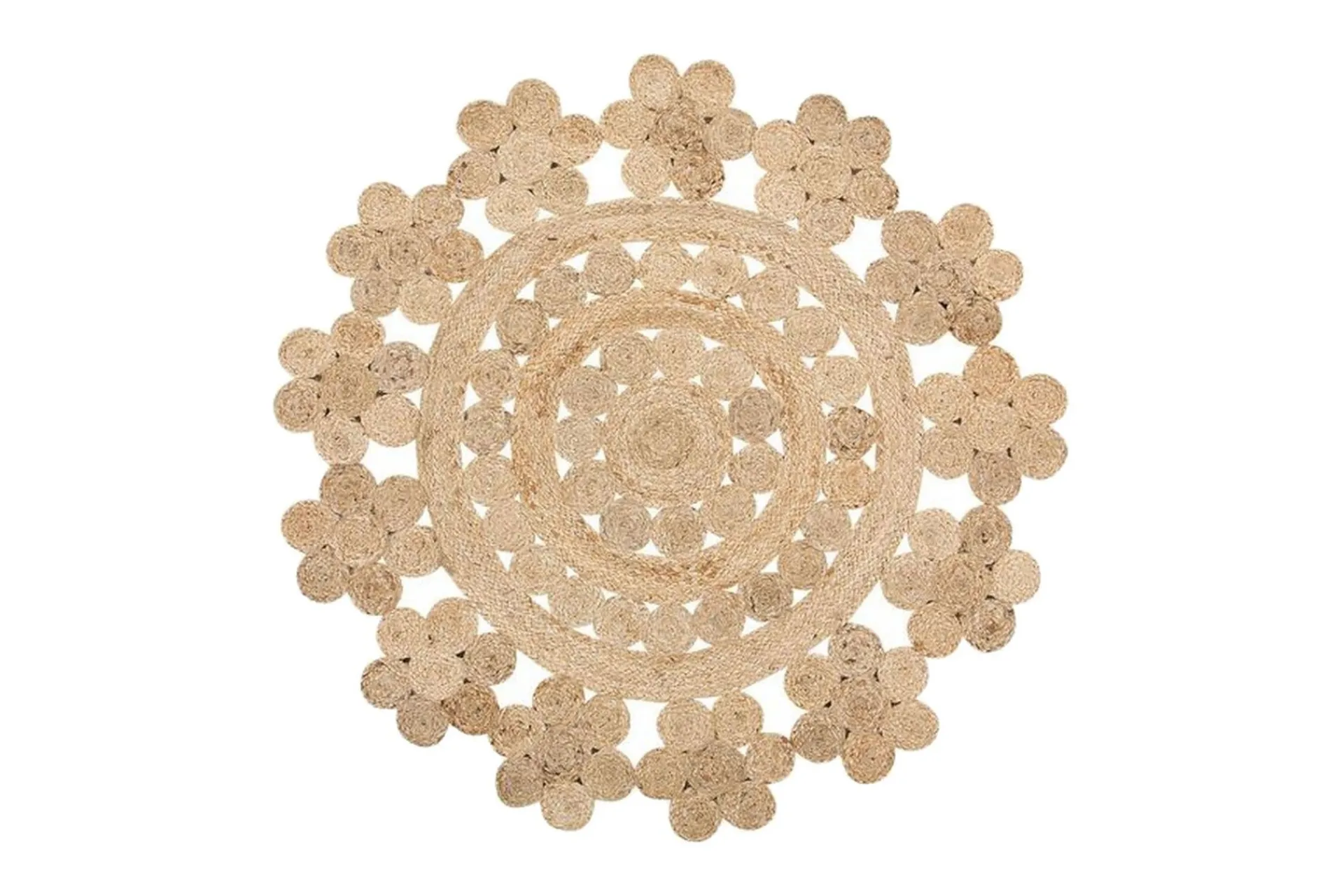 Moderne Tepper-Szypowski Matte Flatvevd Rund 120 cm Beige
