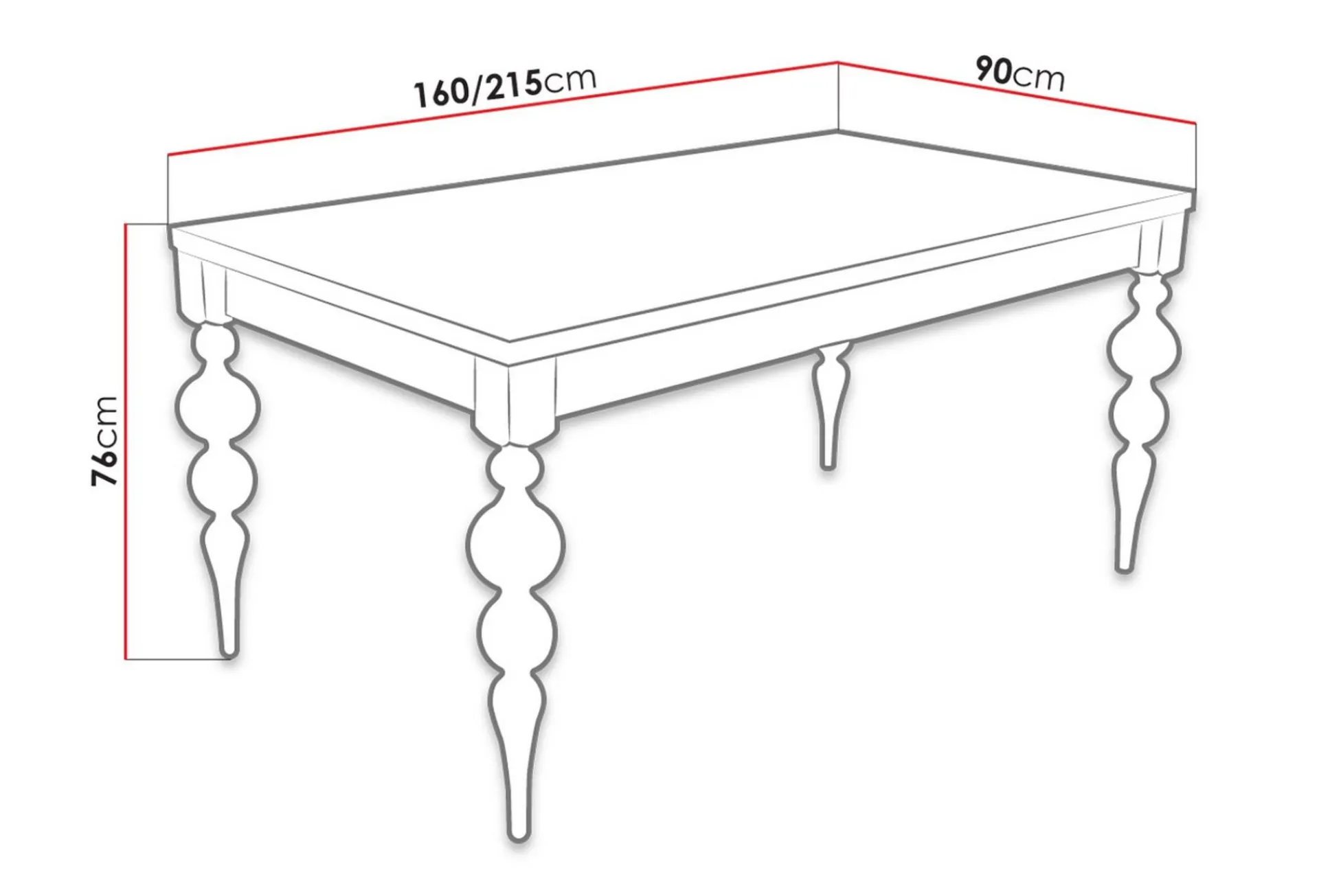 Spisebord & Kjøkkenbord-Tabell Forlengningsbart Spisebord 160 cm Eik