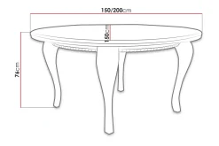 Spisebord & Kjøkkenbord-Tabell Forlengningsbart Spisebord 150 cm Hvit