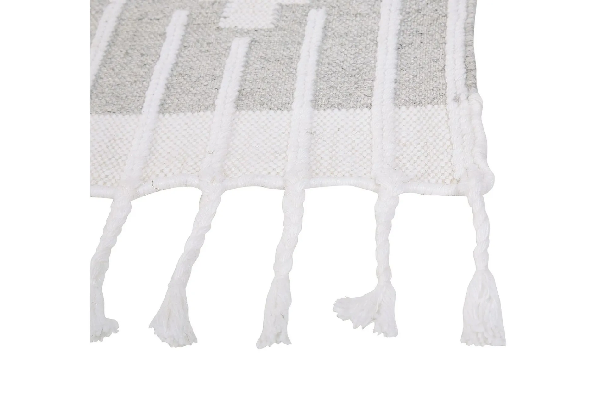 Flatvevde Tepper-Tabiat Ryeteppe 160x230 cm Svart,Hvit