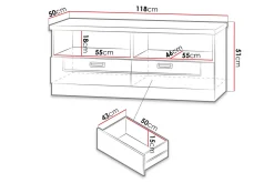 Tadeusz TV-benk 118x50x50 cm