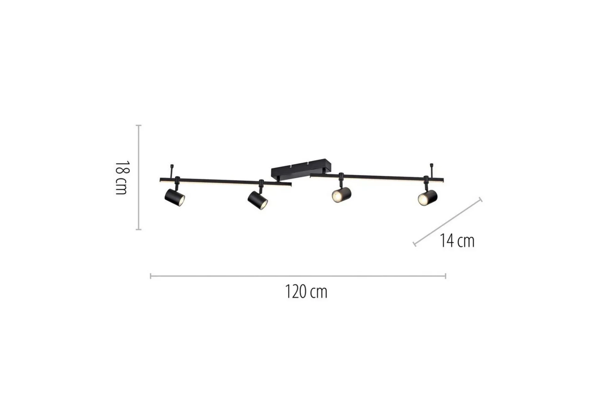 Taklampe|Stuelampe-Taklampe Barik Svart