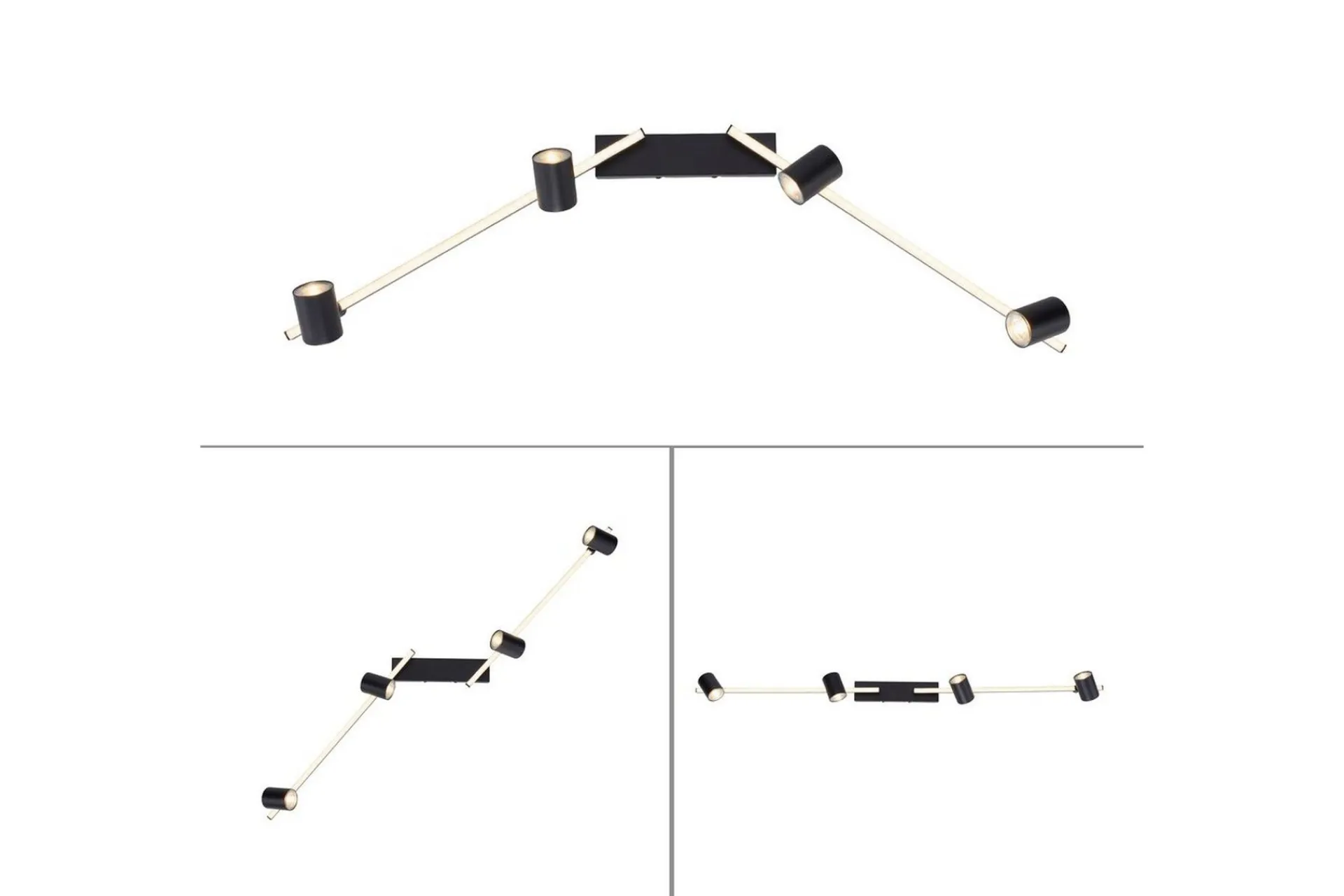 Taklampe|Stuelampe-Taklampe Barik Svart