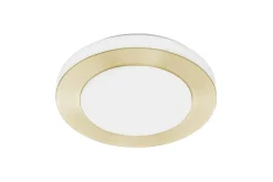 Eglo Baderomslampe Vegg|Baderomslampe Tak-Taklampe Led Carpi Hvit,Messing
