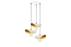 Taklampe Sugana Three Hvit / Gull