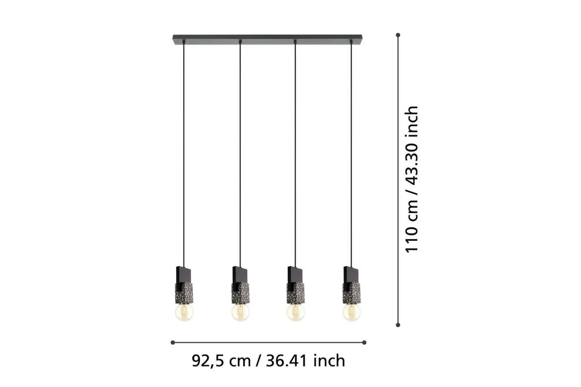 Eglo Takpendel Lobatia med 4 Lamper