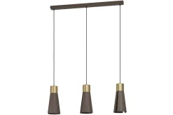 Eglo Kjøkkenlampe-Takpendel Losalomas med 3 lamper Bronse,Gull
