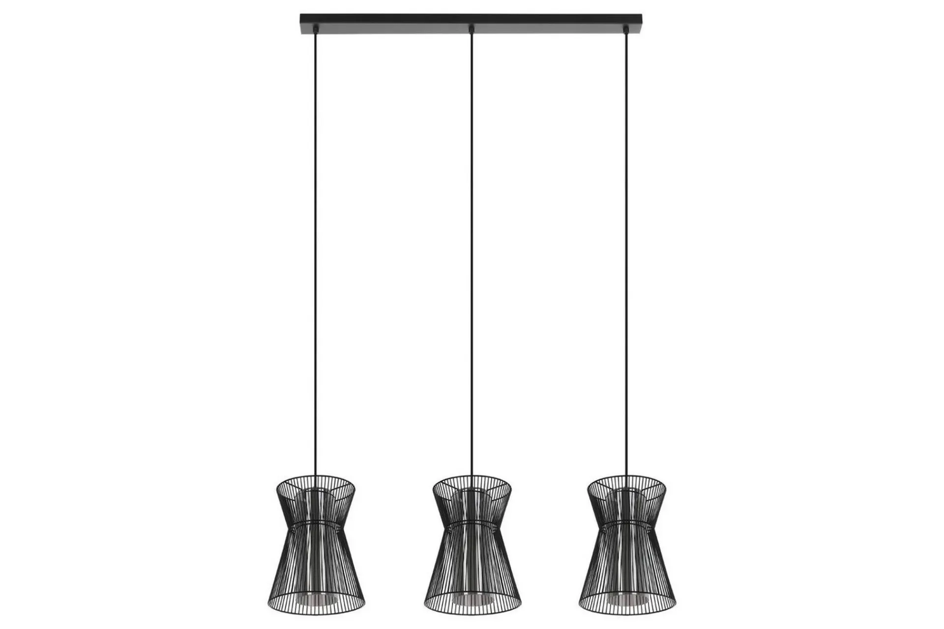 Eglo Kjøkkenlampe-Takpendel Maseta med 3 Lamper -Transparent Svart