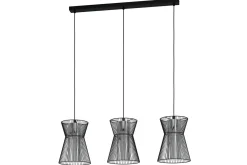 Eglo Kjøkkenlampe-Takpendel Maseta med 3 Lamper -Transparent Svart