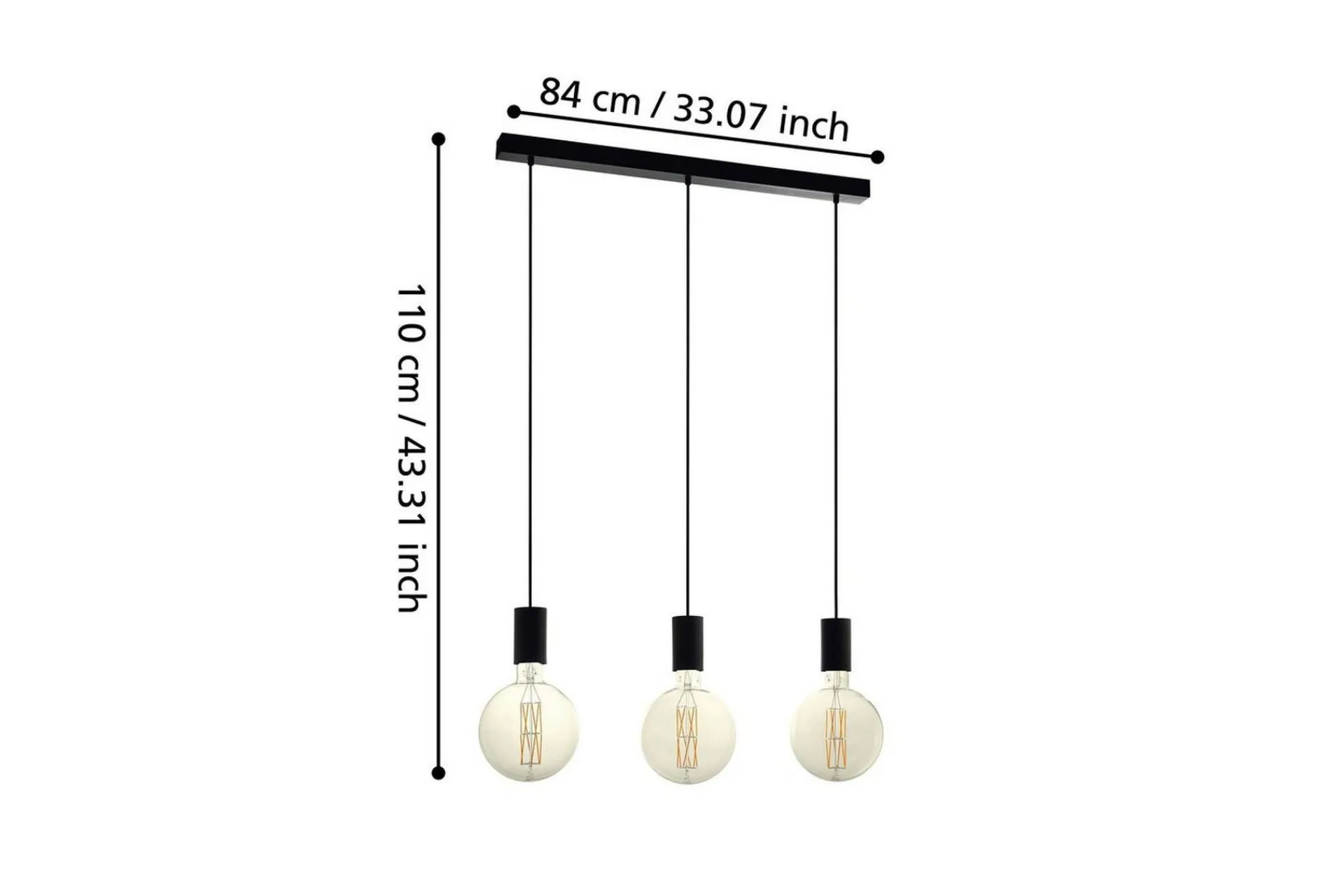 Eglo Takpendel Pozueta med 3 Lamper