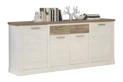 Sideboard & Skjenker-Talebi Skjenk 41x213 cm Brun,Hvit