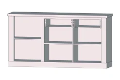 Sideboard & Skjenker-Talebi Skjenk 41x172 cm Brun,Hvit