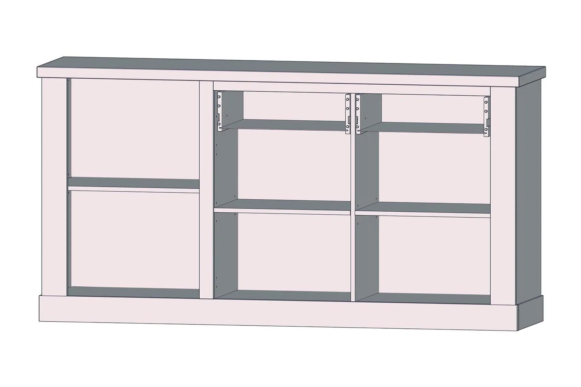 Sideboard & Skjenker-Talebi Skjenk 41x172 cm Brun,Hvit
