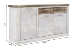 Sideboard & Skjenker-Talebi Skjenk 41x172 cm Brun,Hvit