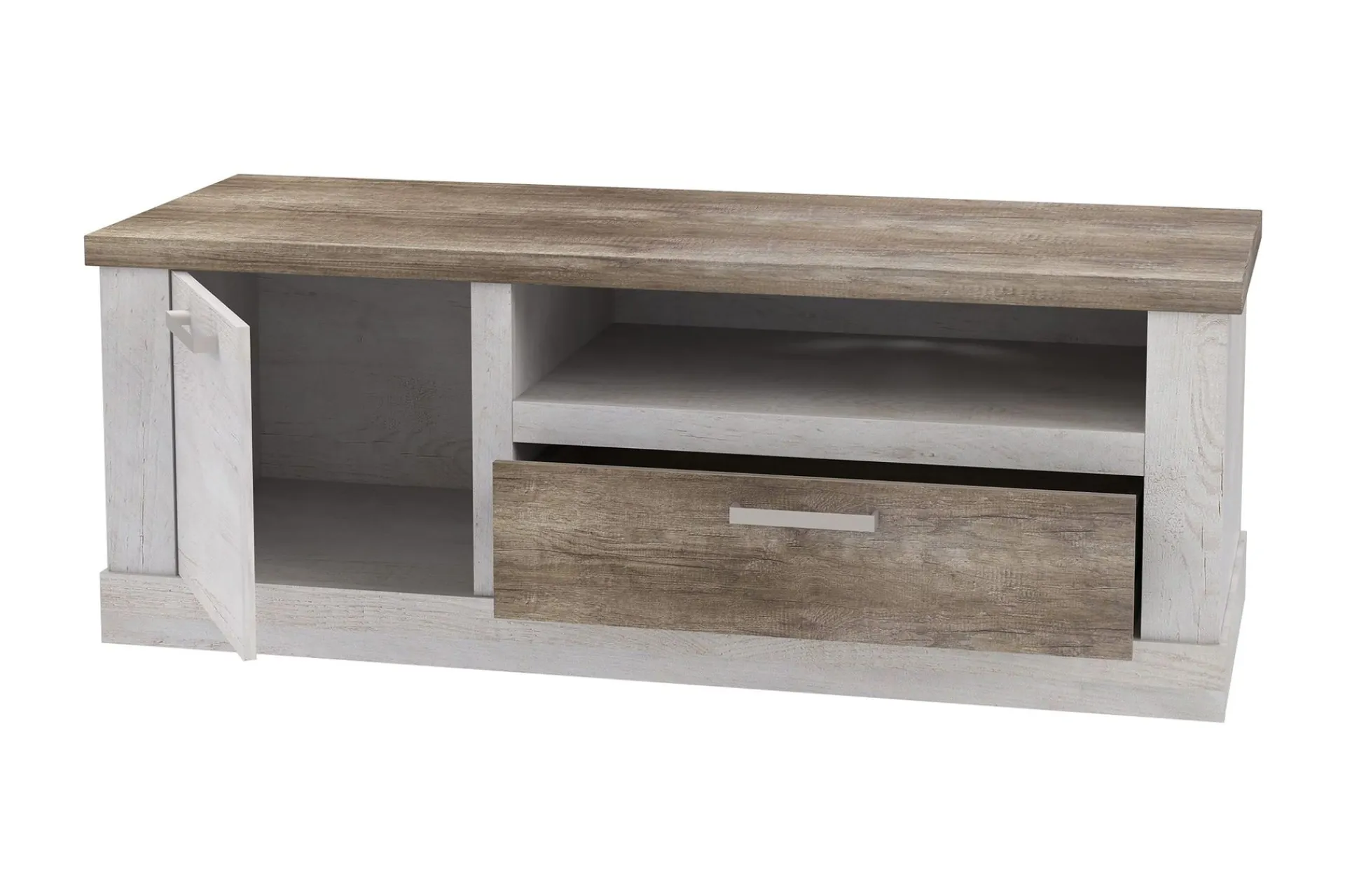 Tv-Benk & Mediabenk-Talebi TV-benk 140 cm Brun,Hvit