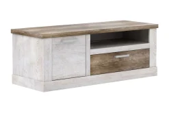 Tv-Benk & Mediabenk-Talebi TV-benk 140 cm Brun,Hvit