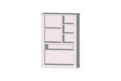 Vitrineskap|Skap-Talebi Vitrineskap 41x108 cm Brun,Hvit