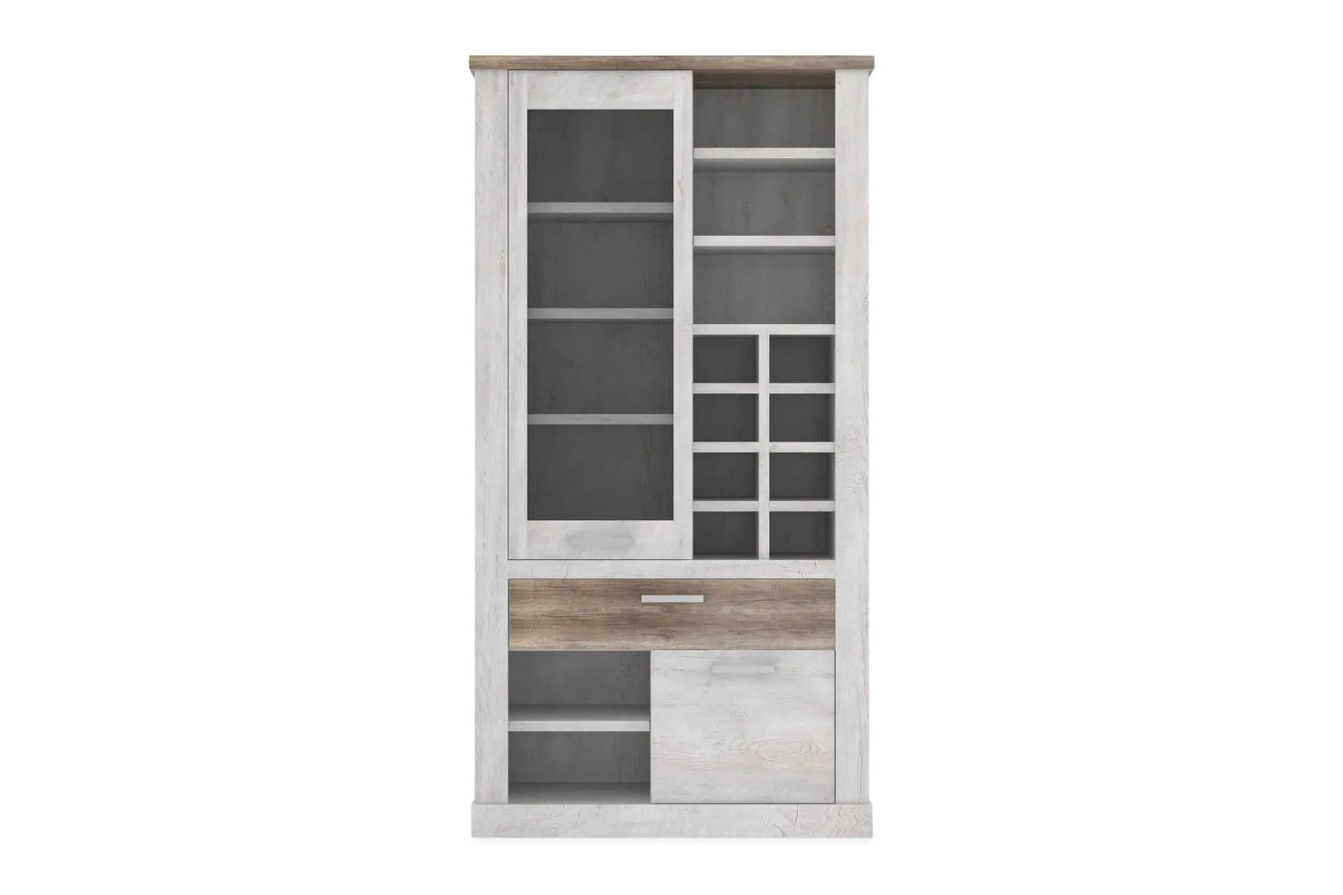 Vitrineskap|Skap-Talebi Vitrineskap 41x108 cm Brun,Hvit