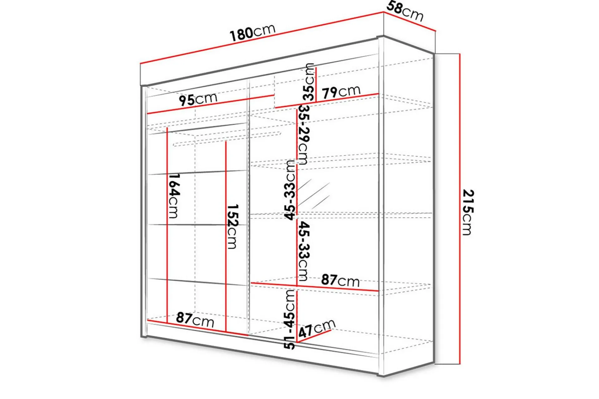 Talin Garderobe 58x180 cm