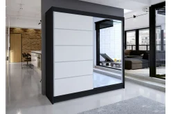 Garderober & Garderobesystem-Talin Garderobe 58x180 cm LED-belysning Hvit,Svart