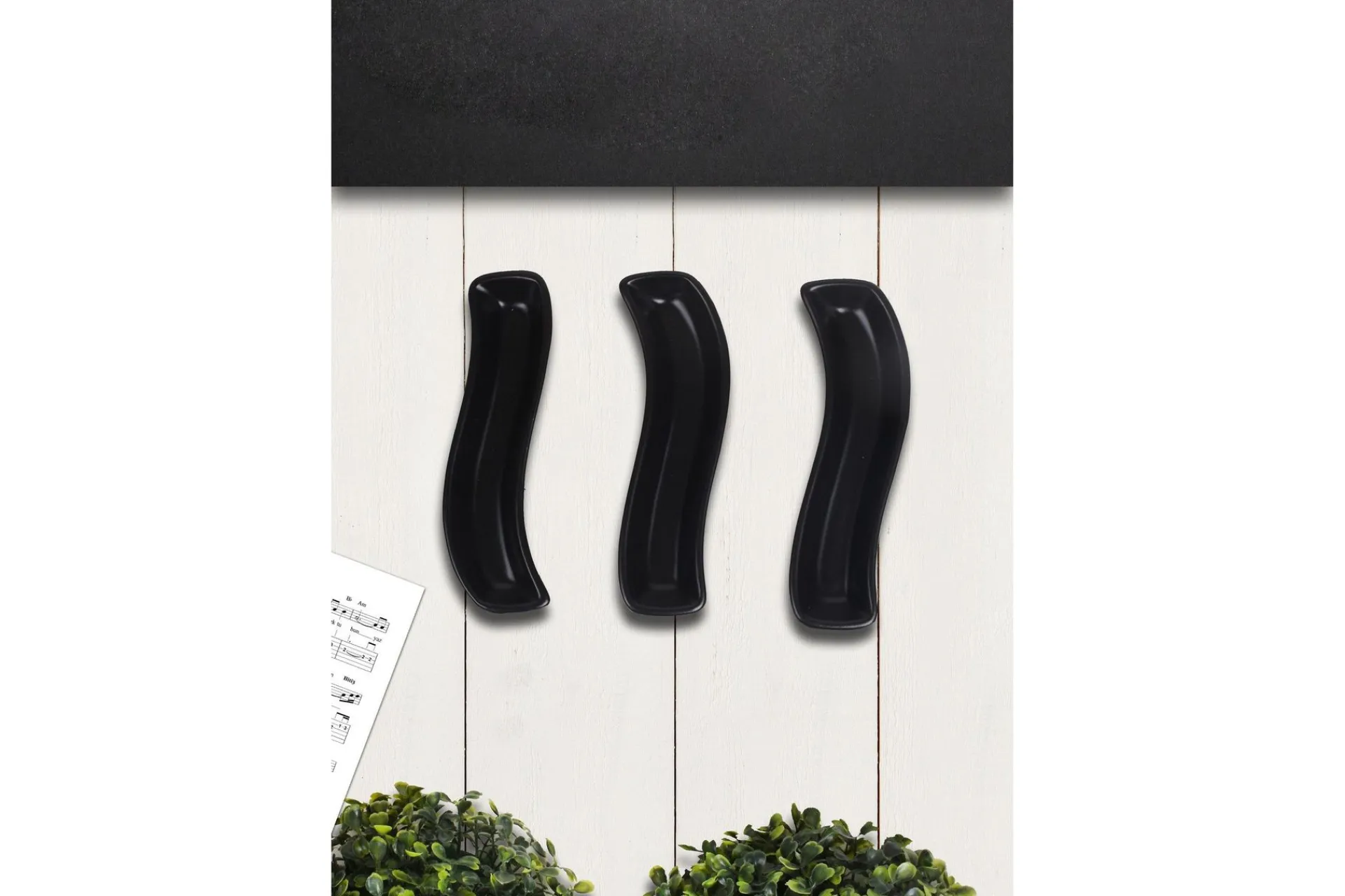 Tallerkener-Tallerkensett 3-pk Svart
