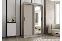 Garderober & Garderobesystem-Tallmo Garderobe Med Speil 120x200 cm Beige